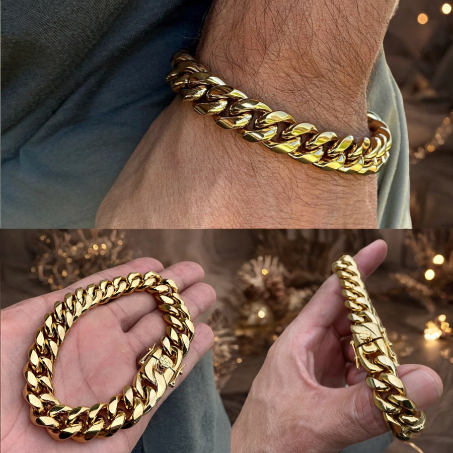 EDICIÓN LIMITADA❗️ | Brazalete cubano de oro⚜️