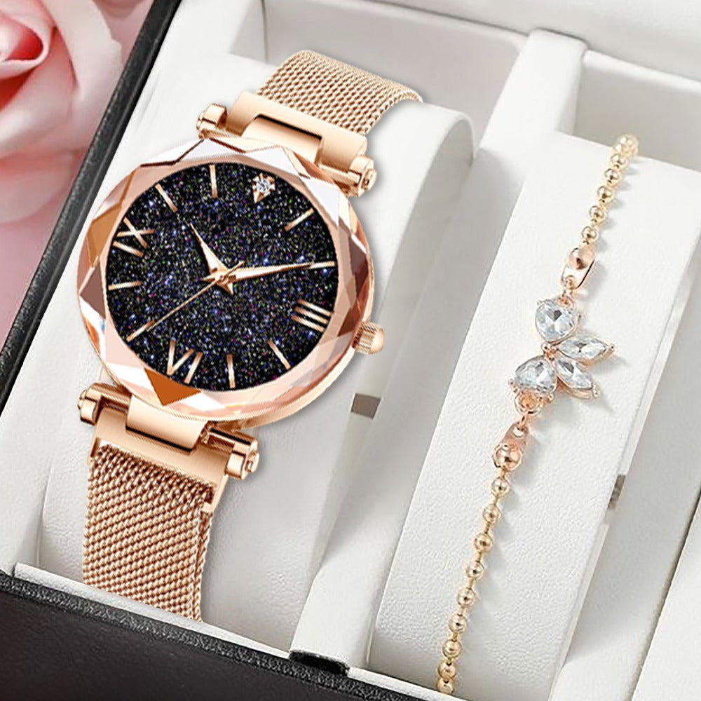 😍 EDICIÓN LIMITADA✨ Reloj Estrellado De Lujo Con Diamantes