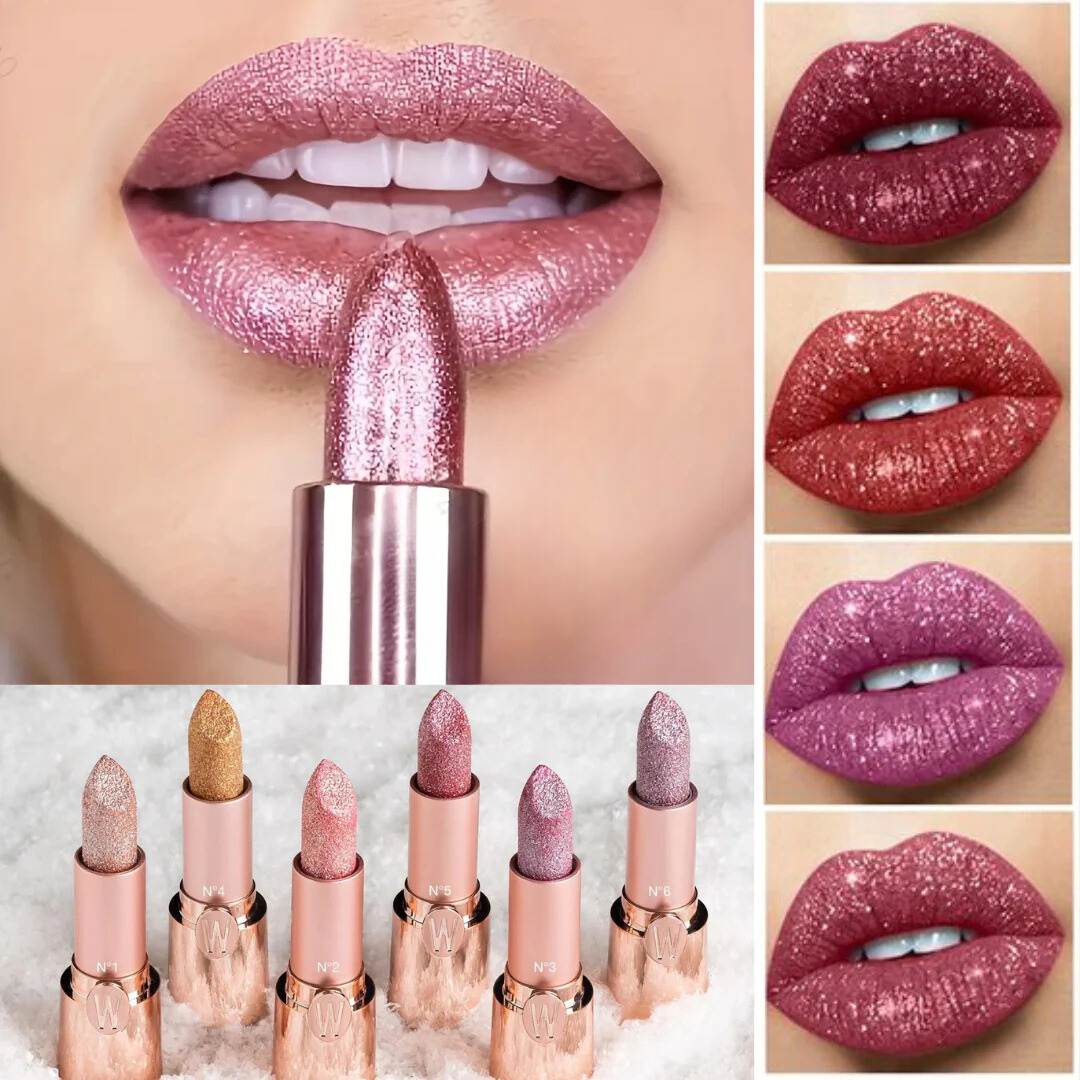 💄👄 SET X6 DE LABIALES GLITTER 💋 💄