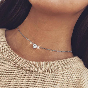 💯¡SOLO NUEVO!❕❗ Lujoso collar de diamantes Cristalino